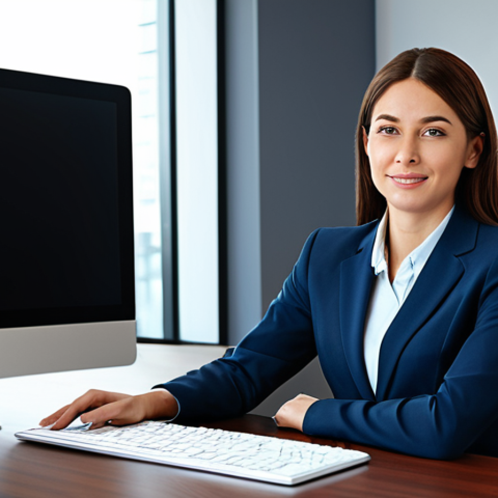 행정관리사 직무에 필요한 소프트스킬 - Professional Businesswoman in Modern Office**
"A professional businesswoman in a modest business su...