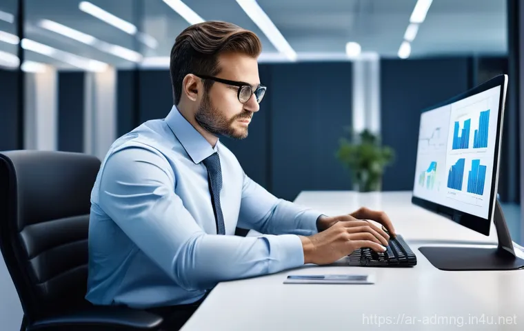 행정관리사 업무 노하우 공유 - **Prompt:** An inspiring scene depicting a diverse team of professionals (men and women of various a...